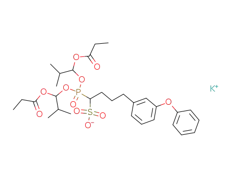 Potassium; 1-[bis-(2-methyl-1-propionyloxy-propoxy)-phosphoryl]-4-(3-phenoxy-phenyl)-butane-1-sulfonate