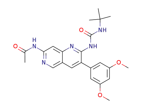 N-[2-[[(tert-butylamino)carbonyl]amino]-3-(3,5-dimethoxyphenyl)-1,6-naphthyridin-7-yl]acetamide