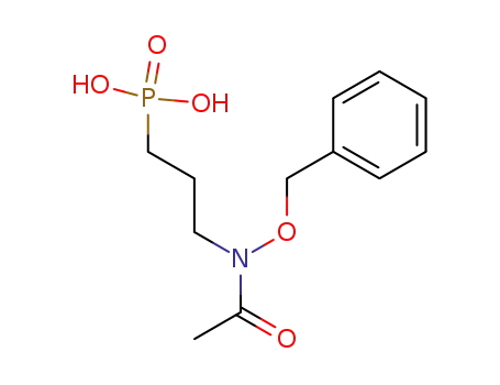 Molecular Structure of 581106-29-8 (Phosphonic acid, [3-[acetyl(phenylmethoxy)amino]propyl]-)