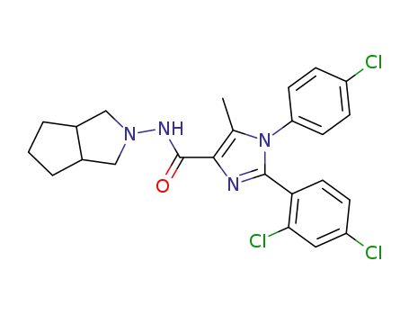 1-(4-chloro-phenyl)-2-(2,4-dichloro-phenyl)-5-methyl-1H-imidazole-4-carboxylic acid (hexahydro-cyclopenta[c]pyrrol-2-yl)-amide