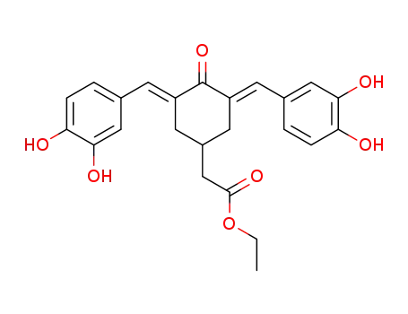 {3,5-Bis-[1-(3,4-dihydroxy-phenyl)-meth-(E)-ylidene]-4-oxo-cyclohexyl}-acetic acid ethyl ester