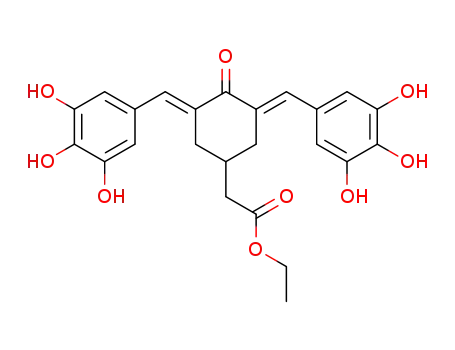 {4-Oxo-3,5-bis-[1-(3,4,5-trihydroxy-phenyl)-meth-(E)-ylidene]-cyclohexyl}-acetic acid ethyl ester
