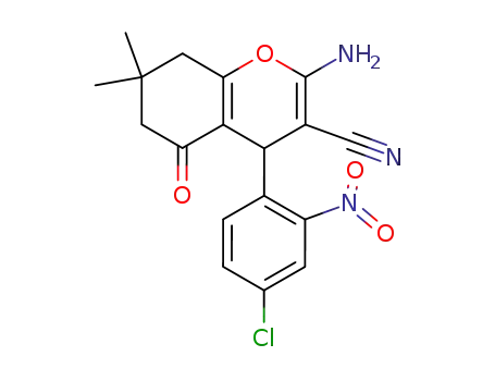 2-amino-3-cyano-4-(2-nitro-4-chlorophenyl)-7,7-dimethyl-5-oxo-5,6,7,8-tetrahydro-4H-benzo[b]pyran