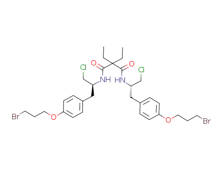 N1,N3-bis{(S)-2-[4-(3-bromopropoxy)phenyl]-1-(chloromethyl)ethyl}-2,2-diethylmalonamide