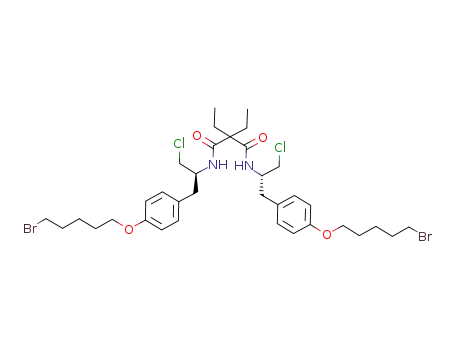 N1,N3-bis{(S)-2-[4-(5-bromopentyloxy)phenyl]-1-(chloromethyl)ethyl}-2,2-diethylmalonamide