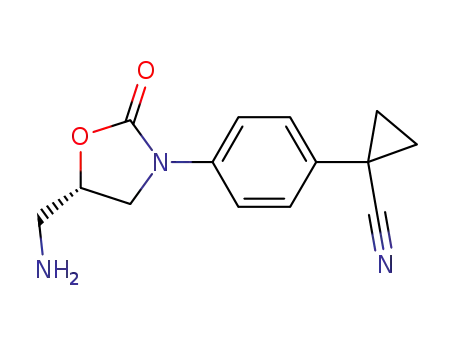 5(S)-aminomethyl-3-[4-(1-cyanocyclopropan-1-yl)phenyl]oxazolidin-2-one