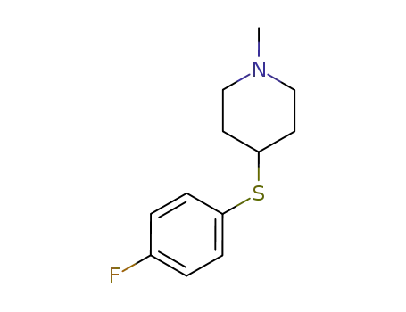 Molecular Structure of 66496-80-8 (Piperidine, 4-[(4-fluorophenyl)thio]-1-methyl-)