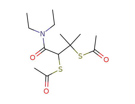 N,N-Diethyl-2,3-di-S-acetyl-3-methyl-buttersaeureamid