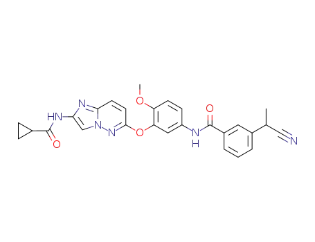 3-(1-cyanoethyl)-N-[3-({2-[(cyclopropylcarbonyl)amino]imidazo[1,2-b]pyridazin-6-yl}oxy)-4-methoxyphenyl]benzamide
