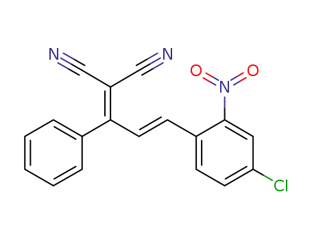 2-((E)-3-(4-chloro-2-nitrophenyl)-1-phenylallylidene)malononitrile