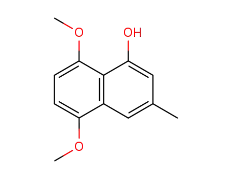 Molecular Structure of 50559-08-5 (1-Naphthalenol, 5,8-dimethoxy-3-methyl-)