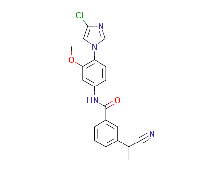 N-(4-(4-chloro-1H-imidazol-1-yl)-3-methoxyphenyl)-3-(1-cyanoethyl)benzamide