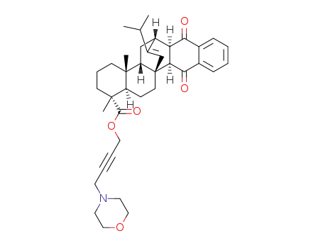 [4-(morpholin-4-yl)but-2-ynyl] {(1R,4aR,4bS,6R,6aR,12aR,12bS)-16-isopropyl-1,4a-dimethyl-1,2,3,4,4a,4b,5,6a,7,12,12a,13,14,14a-pentadecahydro-2H-(6,12b-etheno)benzo[b]chrysen-7,12-dion}-1-carboxylate