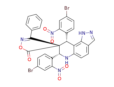 7′,9′-bis(4-bromo-2-nitrophenyl)-3-phenyl-1′,6′,7′,9′-tetrahydro-5H-spiro[isoxazole-4,8′-pyrazolo[3,4-f]quinolin]-5-one