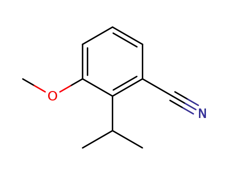 Molecular Structure of 105041-68-7 (Benzonitrile, 3-methoxy-2-(1-methylethyl)- (9CI))