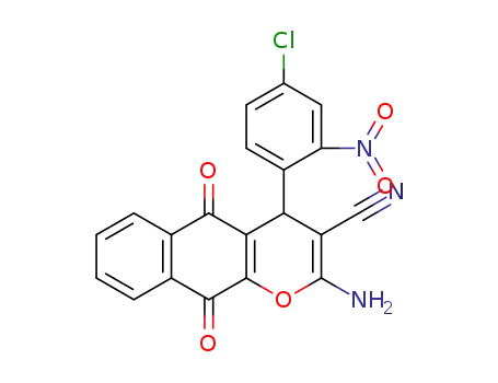 2-amino-4-(4-chloro-2-nitrophenyl)-5,10-dioxo-5,10-dihydro-4H-benzo[g]chromene-3-carbonitrile