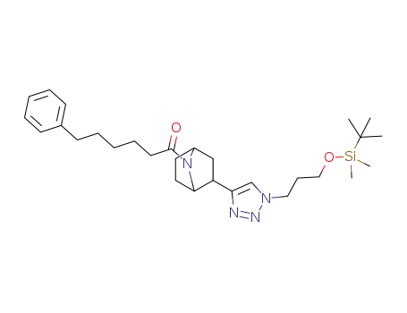 1-(2-(1-(3-((tert-butyldimethylsilyl)oxy)propyl)-1H-1,2,3-triazol-4-yl)-7-azabicyclo[2.2.1]heptan-7-yl)-6-phenylhexan-1-one