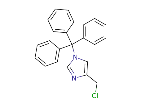 Molecular Structure of 103057-10-9 (4-(CHLOROMETHYL)-1-TRITYL-1H-IMIDAZOLE)