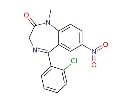 1-methyl-5-(2'-chloro-phenyl)-7-nitro-1,3-dihydro-2H-1,4-benzodiazepin-2-one