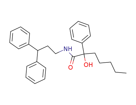 2-hydroxy-2-phenyl-heptanoic acid (3,3-diphenyl-propyl)-amide