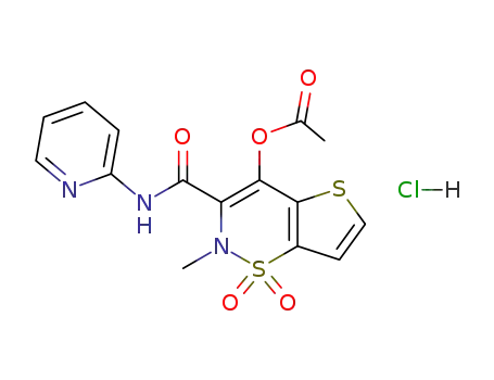 2-methyl-1,1-dioxido-3-[(pyridin-2-ylamino)carbonyl]-2H-thieno[2,3-e][1,2]thiazin-4-yl acetate hydrochloride