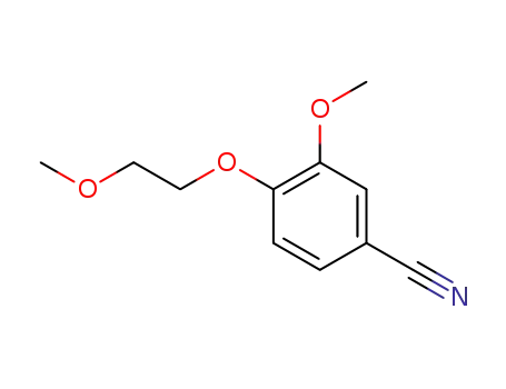 Molecular Structure of 247569-96-6 (Benzonitrile, 3-methoxy-4-(2-methoxyethoxy)-)