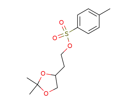 Molecular Structure of 55559-75-6 (1,3-Dioxolane-4-ethanol, 2,2-dimethyl-, 4-methylbenzenesulfonate)