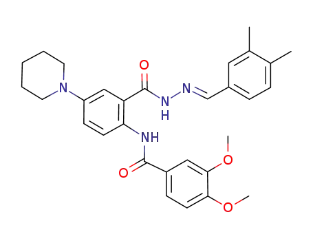 N-[2-(3,4-dimethyl-benzylidene-hydrazinocarbonyl)-4-piperidin-1-yl-phenyl]-3,4-dimethoxy-benzamide