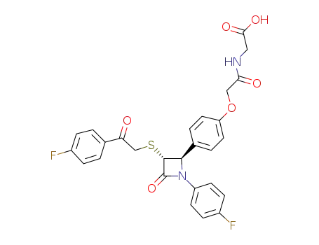 (3R,4R)-1-(4-fluorophenyl)-3-[(4-fluorobenzoyl)methylthio]-4-{4-[N-(carboxymethyl)carbamoylmethoxy]phenyl}azetidin-2-one