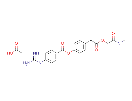 N,N-dimethyl-carbamoylmethyl p-(p-guanidinobenzoyloxy)phenylacetate acetate