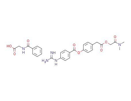 N,N-dimethyl-carbamoylmethyl p-(p-guanidinobenzoyloxy)phenylacetate hippurate