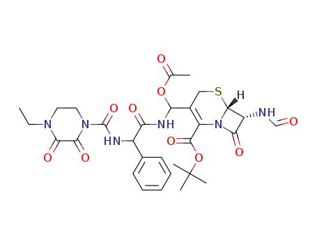 t-Butyl 7β-[D-2-[(4-Ethyl-2,3-dioxopiperazin-1-yl)carbonylamino]-2-phenylacetamido]-7α-formamidocephalosporanate