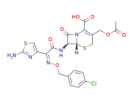 7β-[2-(2-Aminothiazol-4-yl)-(4-chlorobenzyloxyimino)acetamido]-3-acetoxymethyl-3-cephem-4-carboxylic acid