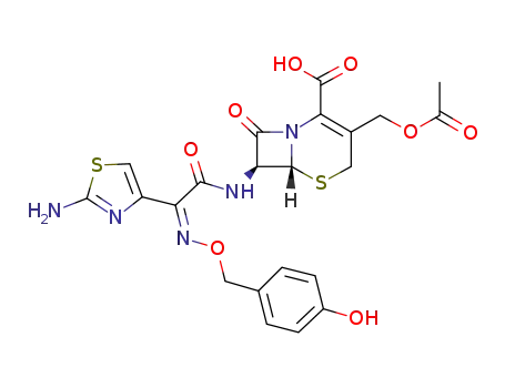 7β-[2-(2-aminothiazol-4-yl)-2-(4-hydroxybenzyloxyimino)acetamido]-3-acetoxymethyl-3-cephem-4-carboxylic acid