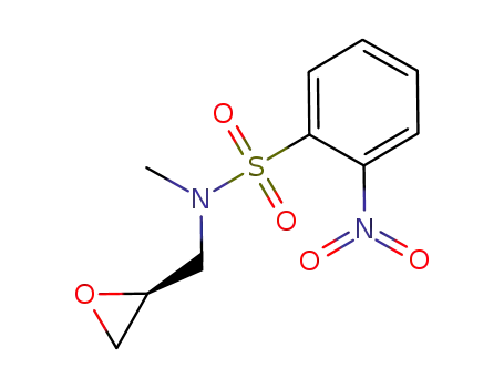 Molecular Structure of 878799-04-3 (Benzenesulfonamide, N-methyl-2-nitro-N-[(2S)-oxiranylmethyl]-)