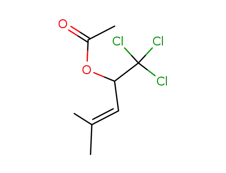 Molecular Structure of 63170-40-1 (4-methyl-1-(1,1,1-trichloromethyl)but-2-enyl acetate)