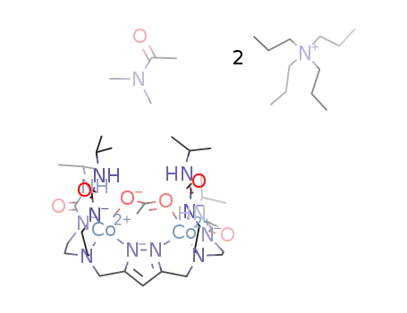 tetrapropylammonium μ-1,3-acetato-μ-(3,5-bis(bis[(N'-isopropylureaylato)-N-ethyl]aminatomethyl)-1H-pyrazolato)dicobaltate(II) N,N-dimethylacetamide adduct (1/1)