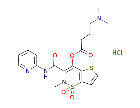 4-(N,N-dimethylaminobutyryloxy)-2-methyl-N-2-pyridyl-2H-thieno[2,3-e][1,2]thiazine-3-carboxamide-1,1-dioxide hydrochloride