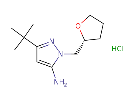 (R)-3-tert-butyl-1-((tetrahydrofuran-2-yl)methyl)-1H-pyrazol-5-amine hydrochloride
