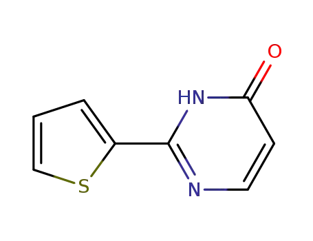 Molecular Structure of 125903-92-6 (4(1H)-Pyrimidinone, 2-(2-thienyl)-)