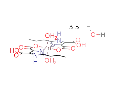 Zn(2-propyl-1H-imidazole-4,5-dicarboxylic acid(-1H))2(H2O)2*3.5H2O