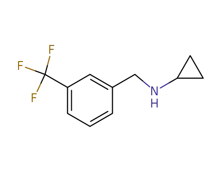 Molecular Structure of 16065-24-0 (CYCLOPROPYL-(3-TRIFLUOROMETHYL-BENZYL)-AMINE)