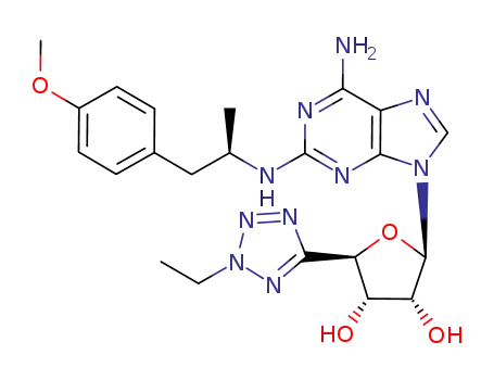 2-[1-(R)-methyl-2-(4-methoxyphenyl)ethylamino]-5’-(2-ethyl-2H-tetrazol-5-yl)adenosine