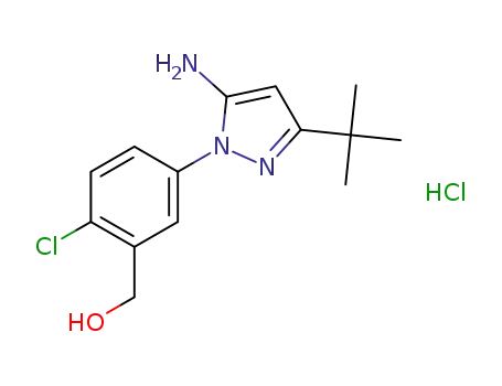 [5-(5-amino-3-tert-butyl-pyrazol-1-yl)-2-chloro-phenyl]-methanol hydrochloride