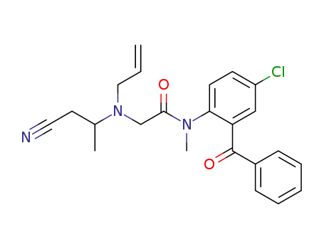 2-[Allyl-(2-cyano-1-methyl-ethyl)-amino]-N-(2-benzoyl-4-chloro-phenyl)-N-methyl-acetamide