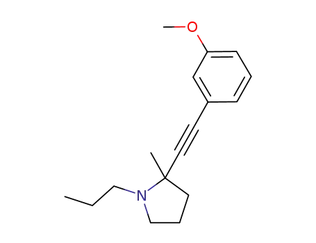 2-((3-methoxyphenyl)ethynyl)-2-methyl-1-propylpyrrolidine