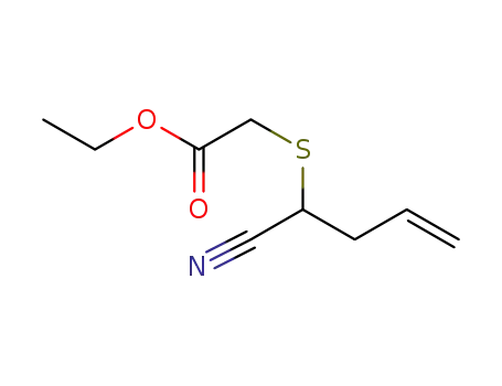 ethyl 2-((1-cyanobut-3-en-1-yl)thio)acetate