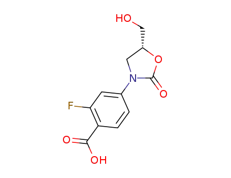 (R)-2-fluoro-4-(5-(hydroxymethyl)-2-oxooxazolidin-3-yl)benzoic acid