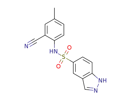 1H-indazole-5-sulfonic acid (2-cyano-4-methylphenyl)amide