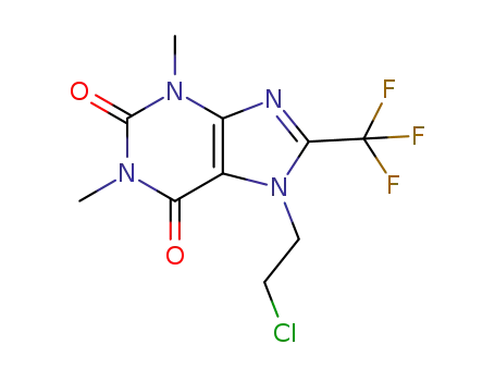1,3-dimethyl-8-(trifluoromethyl)-7-(2-chloroethyl)-3,7-dihydro-1H-purine-2,6-dione